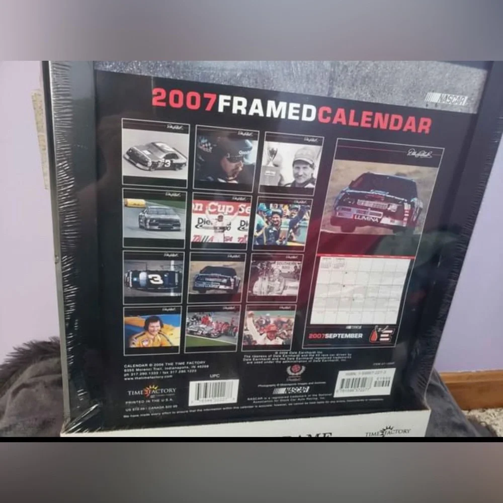 RARE 2007 Dale Earnhardt Sr Collector's Framed Calendar